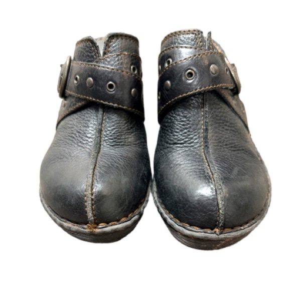 b.o.c Born Concept Karley Clogs Mules Size 9 Black Worn 1 Time Leather Upper - Picture 4 of 11